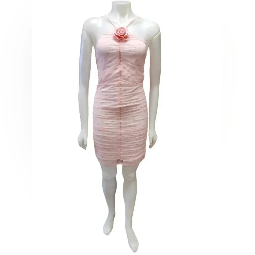 Caution to the Wind NWT Pink Sleeveless Mini Bodycon Dress  Size Medium